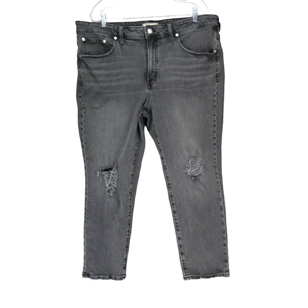 Madewell Distressed Gray Jeans